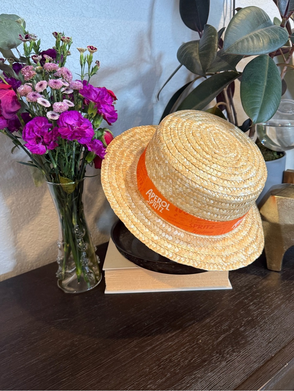 Aperol Spritz Straw Boater Hat - Brand Promo Item